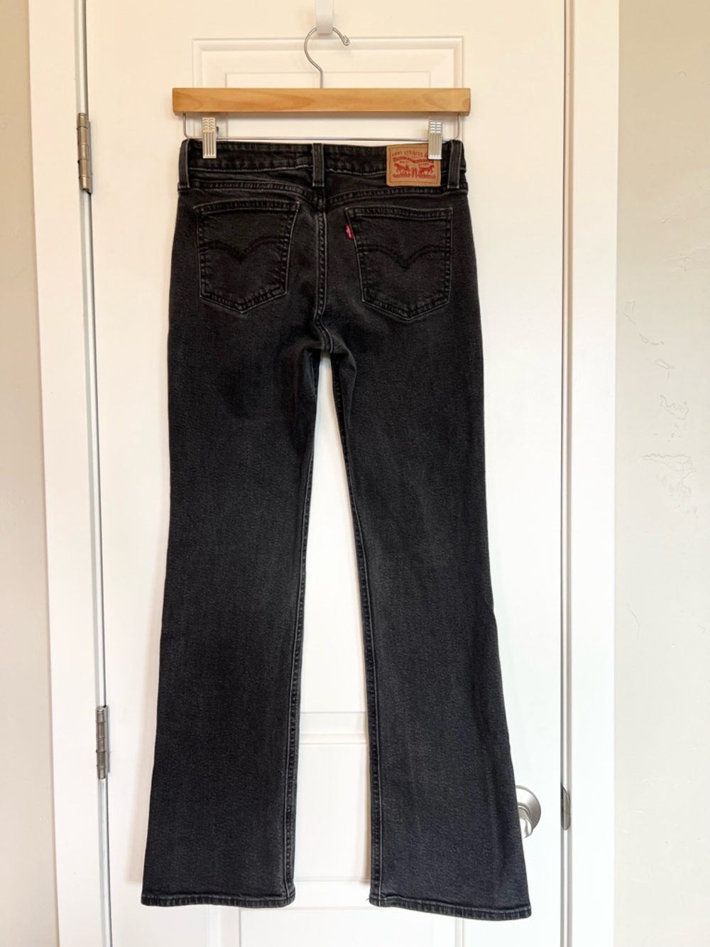 Levi’s Women’s Superlow Boot Jeans Size 27 Gray Bootcut jeans Flared Grunge - Picture 5 of 10
